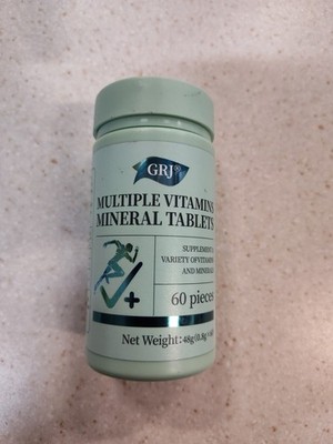 GRJ Multiple Vitamins Mineral Tablets 60 Pieces  Exp 10/2026￼