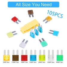 Micro2 Fuses Assortment Kit- 105 Pcs ATR APT Blade Car Fuses with Fuse Puller...