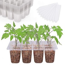 Bonviee 12 Packs Seed Starter Tray with Drainage Holes, Reusable  Durable,