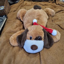 Walmart Puppy Dog Plush Large 24 Inch Brown White Winter Scarf Pillow Stuffed An