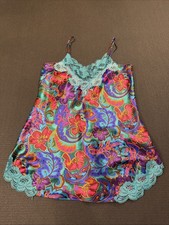 Victoria's Secret Floral Slip Lace Dress Vintage Gold Label Fairycore Cottage M