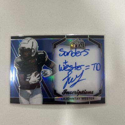 Lajohntay Wester 2024 Leaf Inscription Autograph Blue /100 Colorado Buffaloes