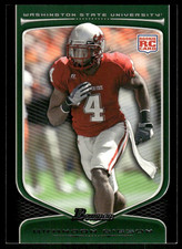 2009 Bowman Draft #186 Brandon Gibson Rookie RC Washington State football card. rookie card picture