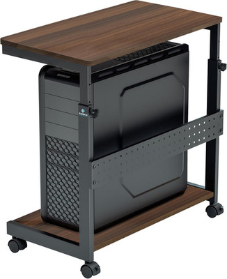 EUREKA ERGONOMIC PC Stand Computer Cart Height Adjustable Stand 2-Tier Walnut