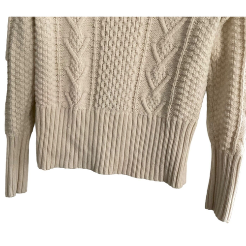 Gap Girl's Ivory Cable Knit Sweater Size Small Long Sleeve Cotton Blend - Picture 10 of 10