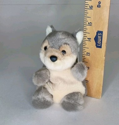 Aurora Palm Pals Lucian Wolf Gray 5'' Plush Stuffed Animal NWT 2023