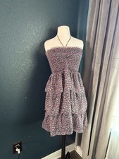 American Eagle Outfitters Mini Ruffle Smocked Floral Sundress Sz Large