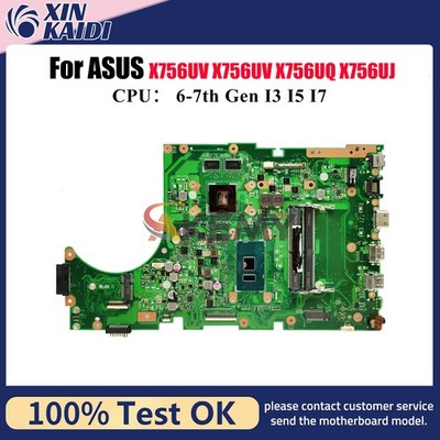 X756UV Motherboard For ASUS X756UR X756UQK X756UQ DDR4 A756U Mainboard W/CPU