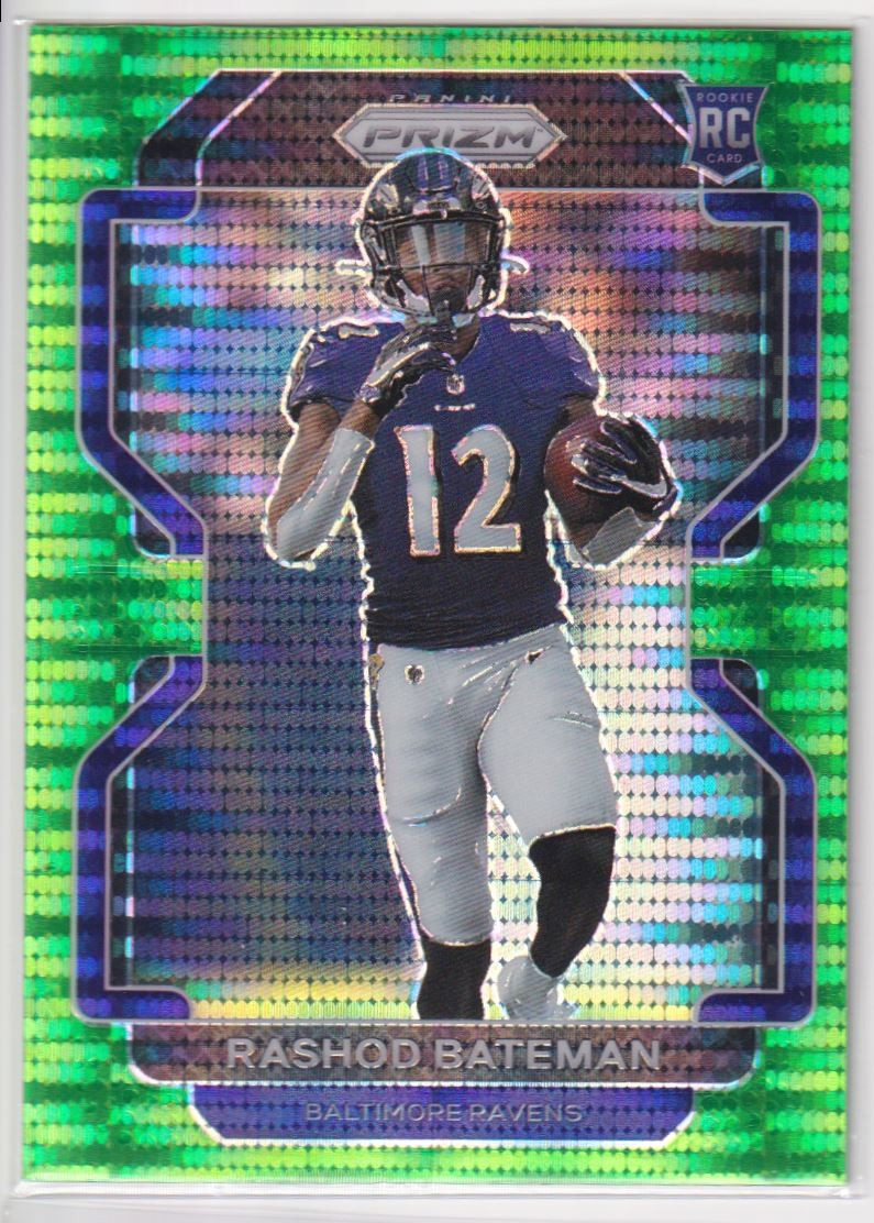 2021 Panini Prizm Green Rashod Bateman Rookie Baltimore Ravens #340