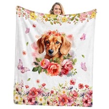 Blanket for Dog Lovers,Super Soft Throw Blanket for Girl Gift 50 60in Dachshund