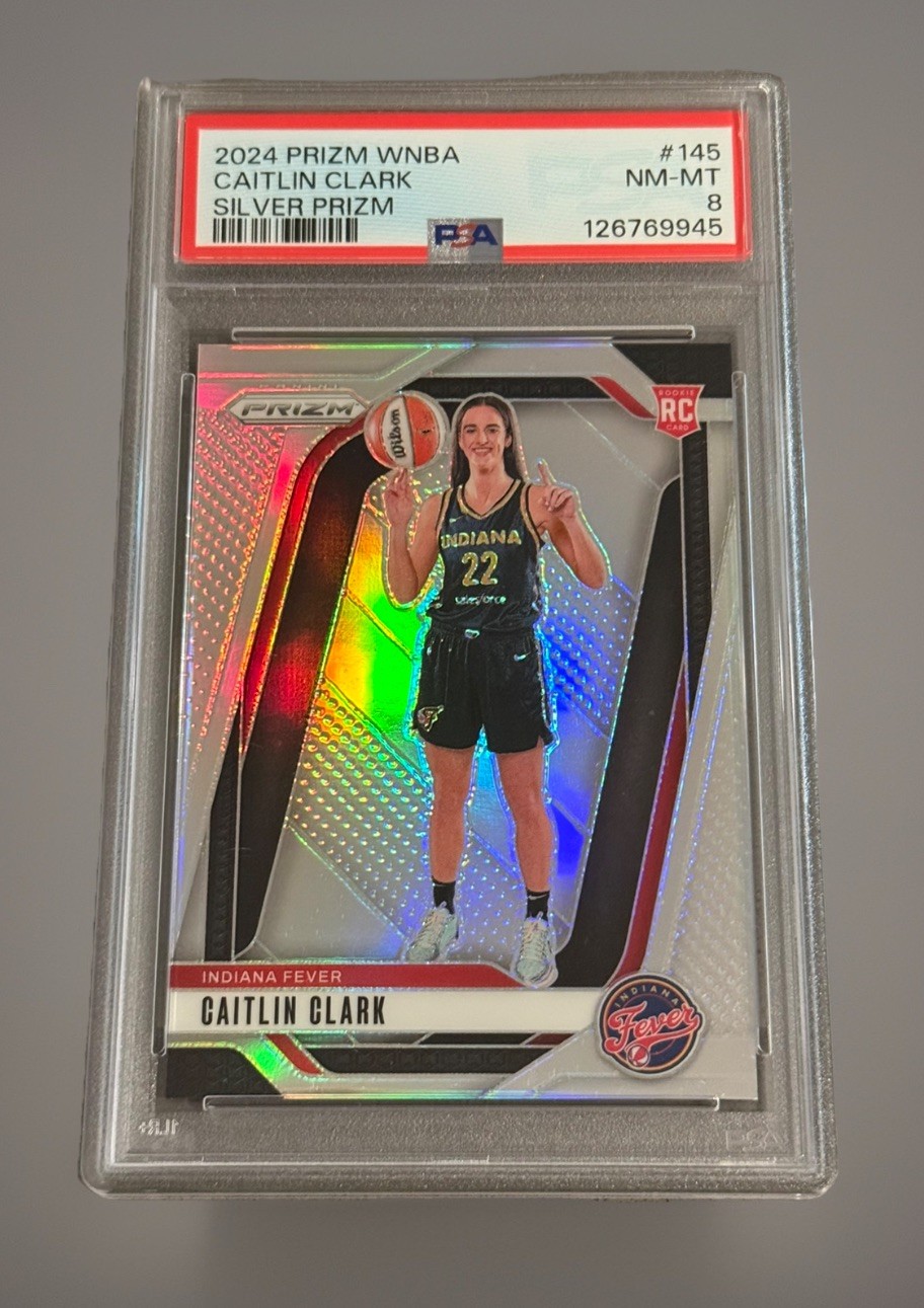 2024 Panini Prizm WNBA Caitlin Clark #22 Silver Prizm PSA 8 and More! 