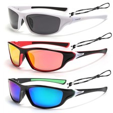 3 PCS Lunettes de Soleil Polarisées pour Cyclistes, Lunettes de Sport
