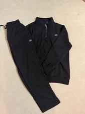 ALO Men's Black Tracksuit Set Logo Pockets Drawstring Size L