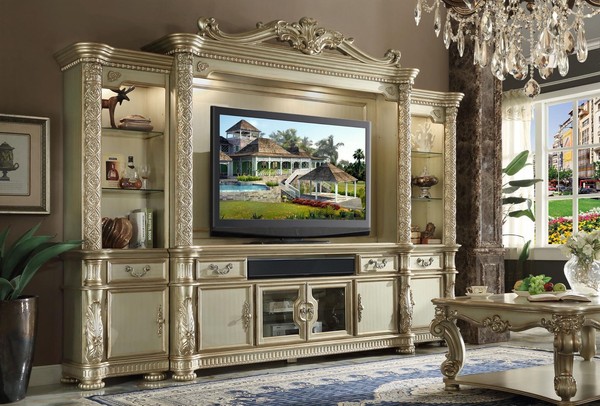 Wohnwand Tv-Wand Anbauwand Wohnzimmer MöBel Klassische WohnwäNde Schrank Regal-image