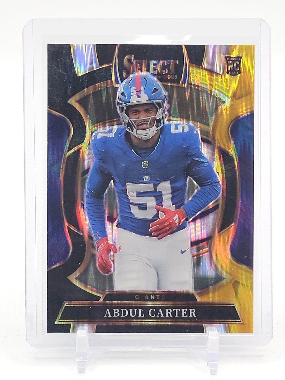 ABDUL CARTER 2025 SELECT CONCOURSE ROOKIE BLACK GOLD SHOCK #95 GIANTS Q3813
