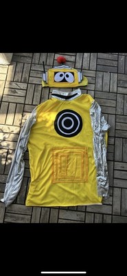 ADULT MENS YO GABBA GABBA PLEX ROBOT HALLOWEEN COSTUME Shirt & Hat Size M