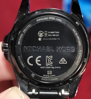 Michael Kors Access Smart Watch Model DW2c Black Stainless | eBay