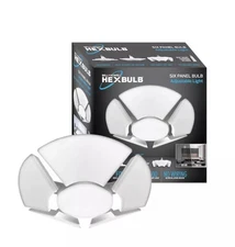 Bell and Howell Hex Bulb, 6 Panel Adjustable LED Light Bulb 3000 Lumen