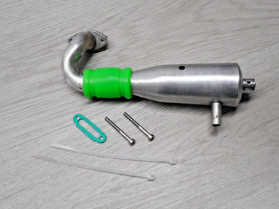 Thunder Tiger Tomahawk ST Auspuff mit neuer Dichtung & Edelstahlschrauben