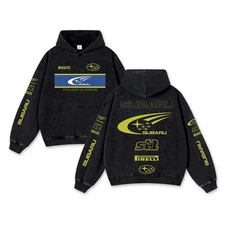 Retro Subaru St1 Racing Washed Hoodie MotoGP World Champion