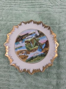 Victoria China Made In Japan Mid 20th Century Oregon Souvenir Plate