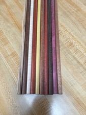 10 - 3/8 x approx 14 in. long Assorted exotic wood dowels