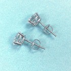 4Ct Oval Cut Lab Grown Diamond Birthday Gift Stud Earring 14K White Gold #84 — photo 3