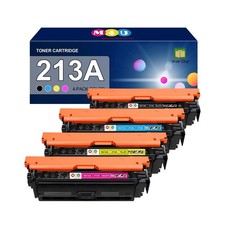 213A Toner Cartridges 4 Pack Compatible with 213A W2130A 213X W2130X with Chi...