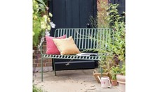 Indu 2 Seater Metal Garden Bench Green Patio Furniture Outdoor Seat