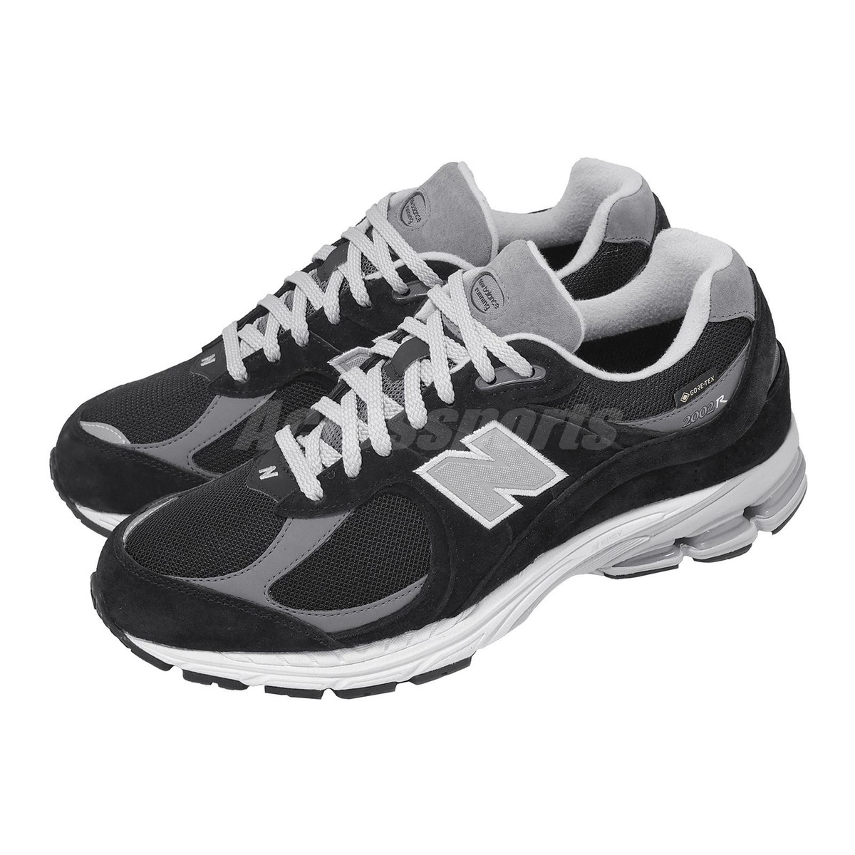 靴 New Balance 2002R Black Grey New Balance 2002R NB Black Silver Grey Men Unisex Casual Shoes