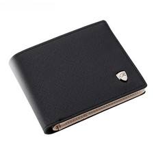 Men's Short Wallet with Cross Pattern Korean Version Coin Purse Small Money Bag