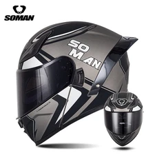 Modular Motorcycle Helmet Full Face Double Visors Motocross Helmets DOT Approved