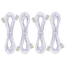 Telephone landline Extension Cord Cable, with Standard RJ-11 6P4C Plug...