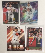 Gunnar Henderson Lot (4): 2024 Topps, Stars of MLB & Let Him Cook; 2025 Topps