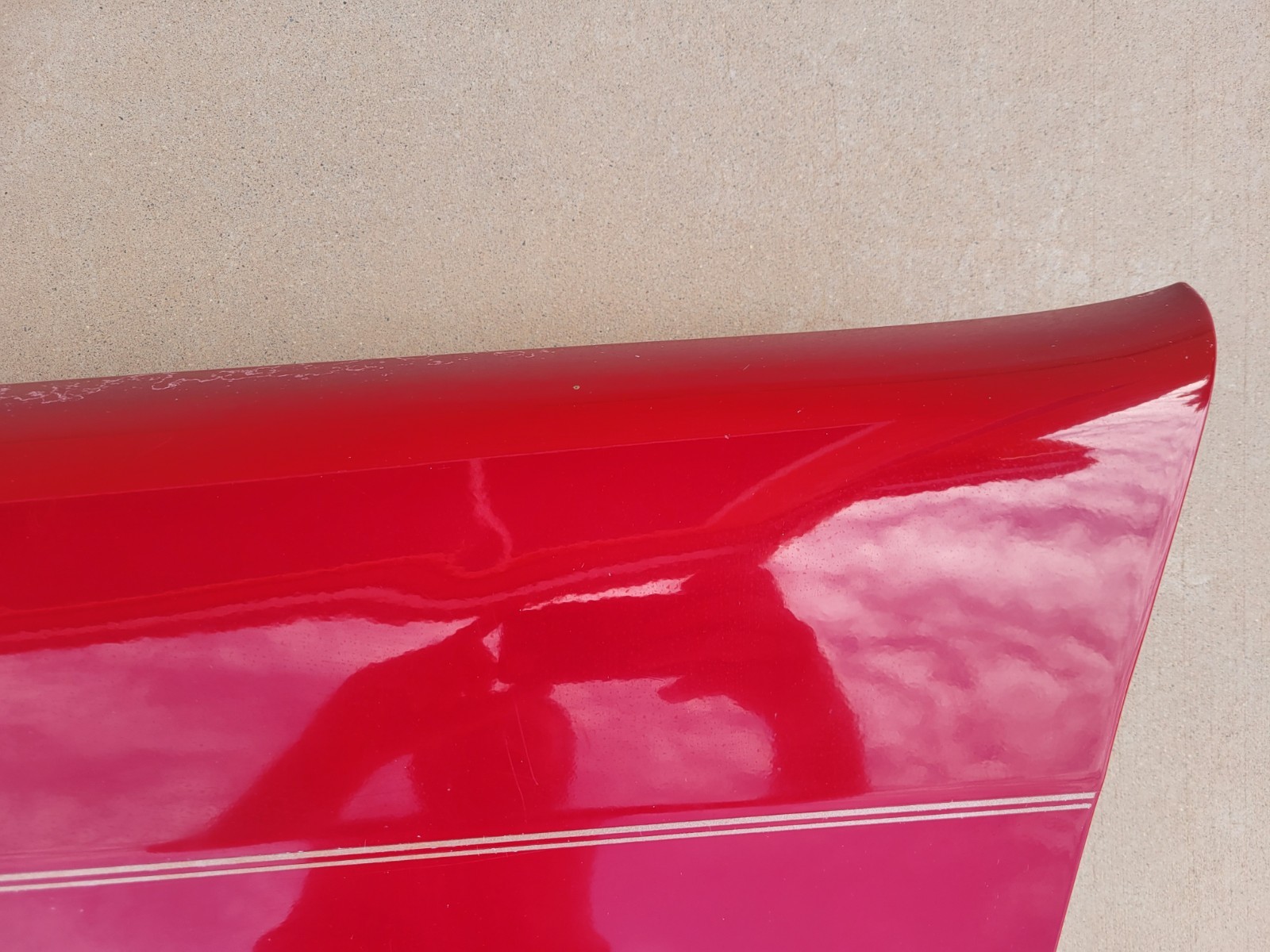 1989–1991 Chrysler TC By Maserati Front Left Driver Fender Assembly OEM Red Used