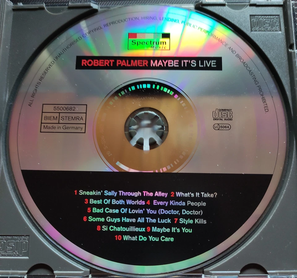 ROBERT PALMER Maybe It's Live (1993) CD GER EX/EX - Bild 2 von 3