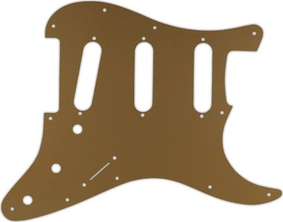 WD Custom Pickguard For Fender Stratocaster #59 Gold/Clear/Gold