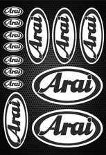 Arai Helmet Sponsor Logo Stickers Motorcycle x 14 Decals Moto Bike
