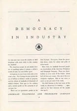 Magazine Ad - 1932 - AT&T / Bell System - Democracy of Industry