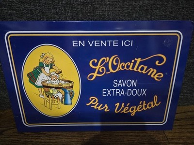L OCCITANE EN PROVENCE FRENCH TIN METAL Sign