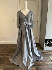 JJ's House Grayish Blue Formal Dress- Size 14