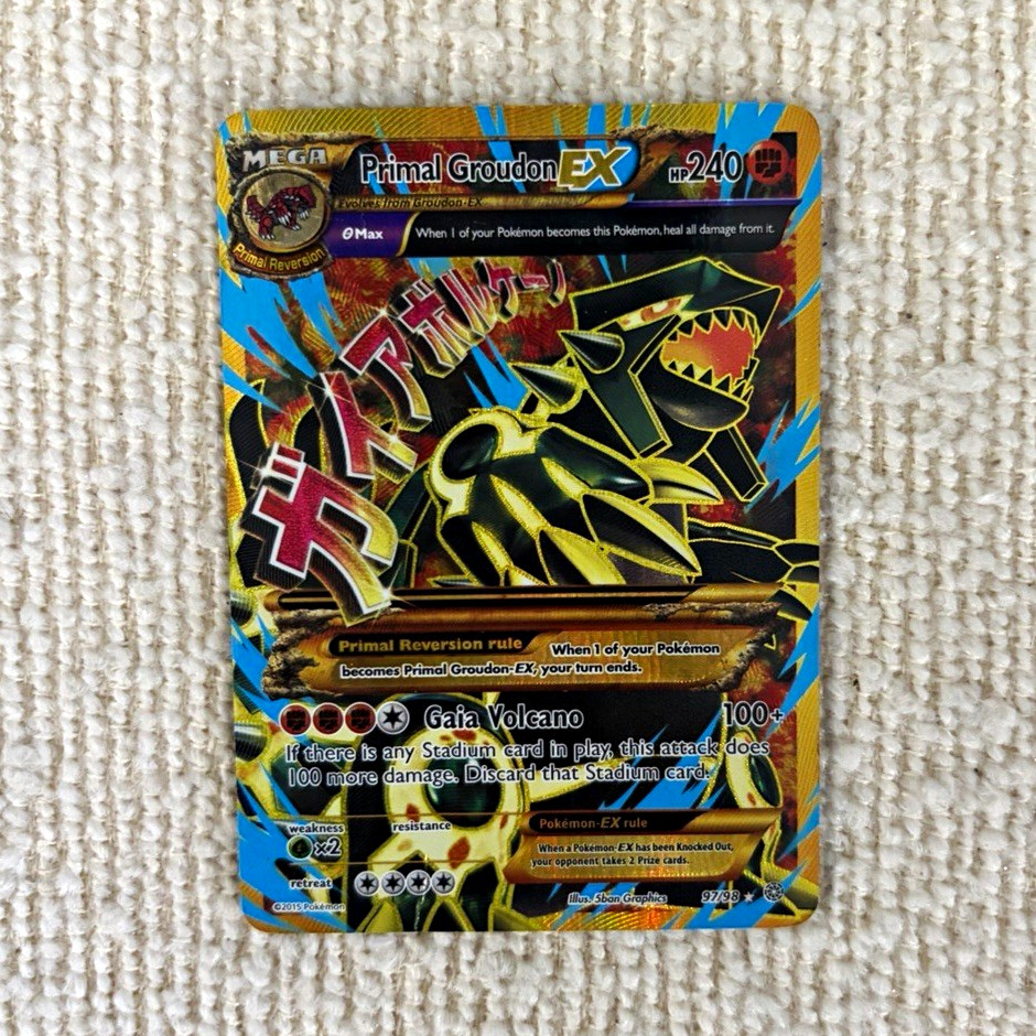 Primal Groudon EX XY Ancient Origins 97/98 Ultra Rare Full Art Holo EN