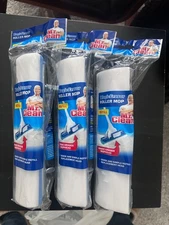 Lot Of 3 Mr. Clean Magic Eraser Blue & White Roller Mop Refill Free Shipping