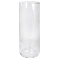 Inna-Glas Glas Vase Zylinder Sanya Ocean, Klar, 50Cm, Ø19Cm