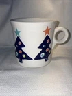 Fiesta May Company Christmas Mug Fiestaware Coffee Mug White / Cobalt Blue Trees