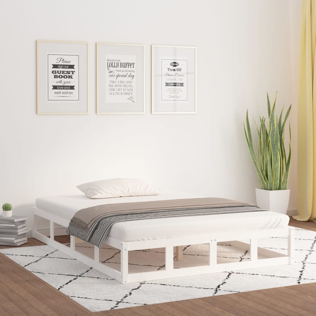 Giroletto Bianco 160x200 cm in Legno Massello 2404721