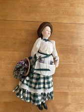 Franklin Mint Heirloom 16" Bisque Porcelain Doll The Lavender Girl