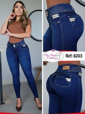 Jeans Colombianos Cintura Alta levanta cola butt lifter high waist faja 8203