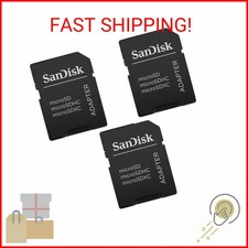 3 Pack -Sandisk MicroSD MicroSDHC to SD SDHC Adapter. Works with Memory Cards up
