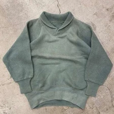 Shawl Collar Sweatshirt 50s Vtg Knit and Sweat Green Men's Activewear Tops